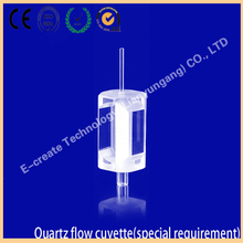 optical crystal transparent cheap quartz flow cuvette special requirement